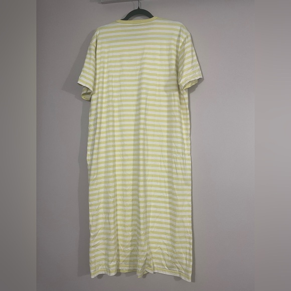 MARIMEKKO lemon striped tee dress, sz M - Picture 5 of 9